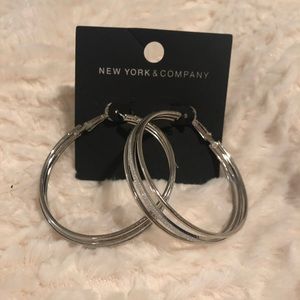 NWT Silver hoop earrings